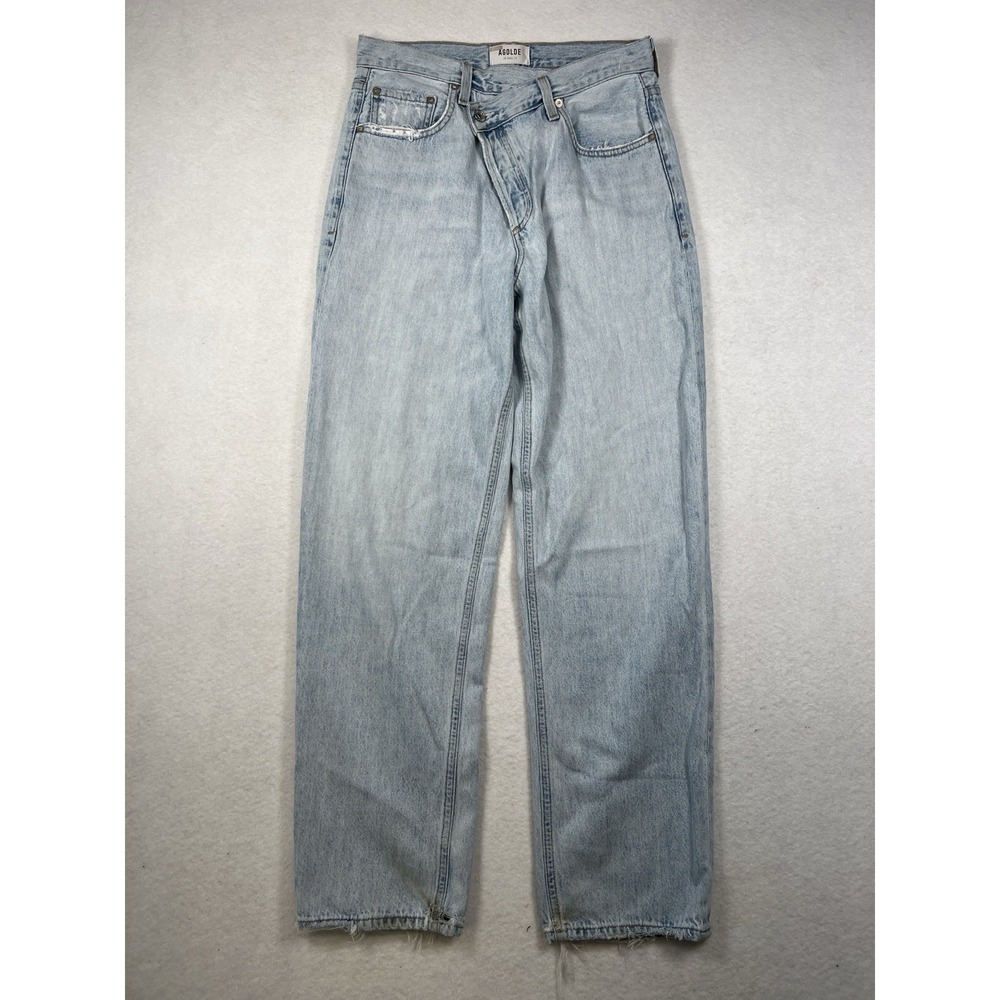 Agolde Womens Criss Cross Light Blue Denim Jeans Size 26